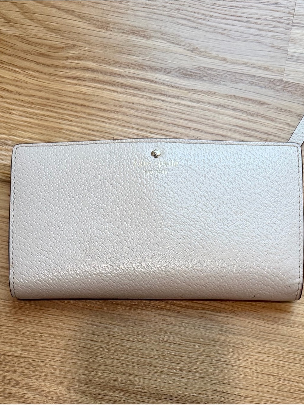 kate spade Cream Pebbled Leather Continental Wallet